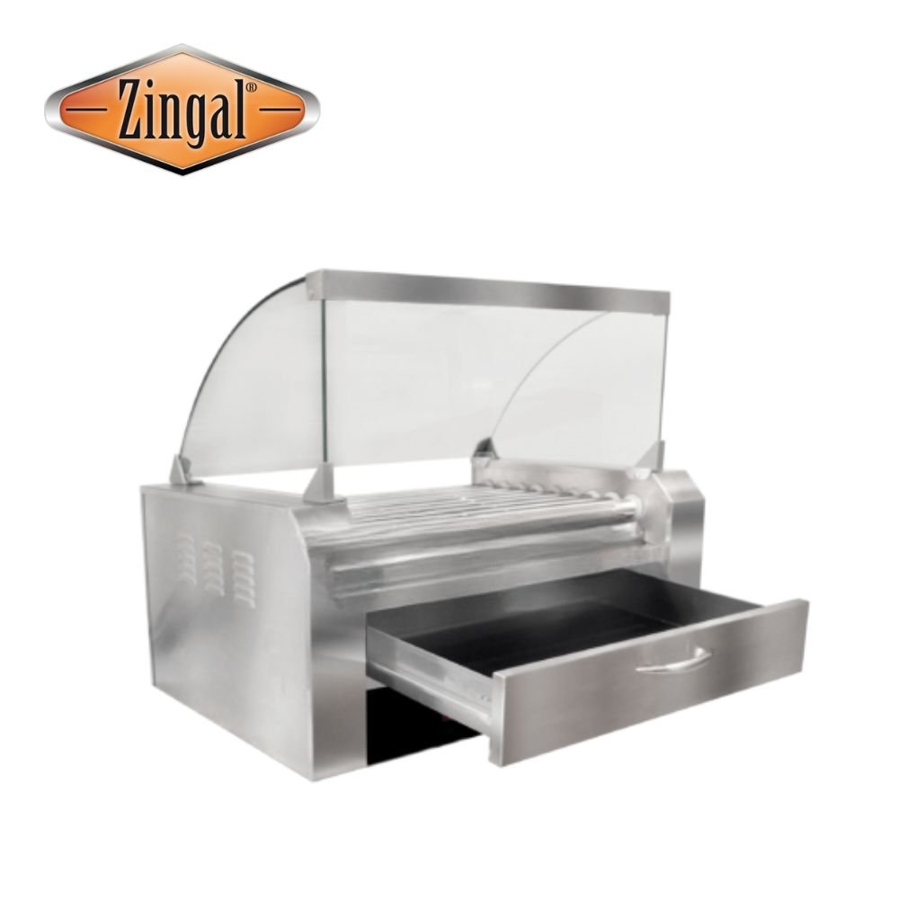 ASADOR DE SALCHICHAS DE 9 RODILLOS CON BODEGA ABIERTA