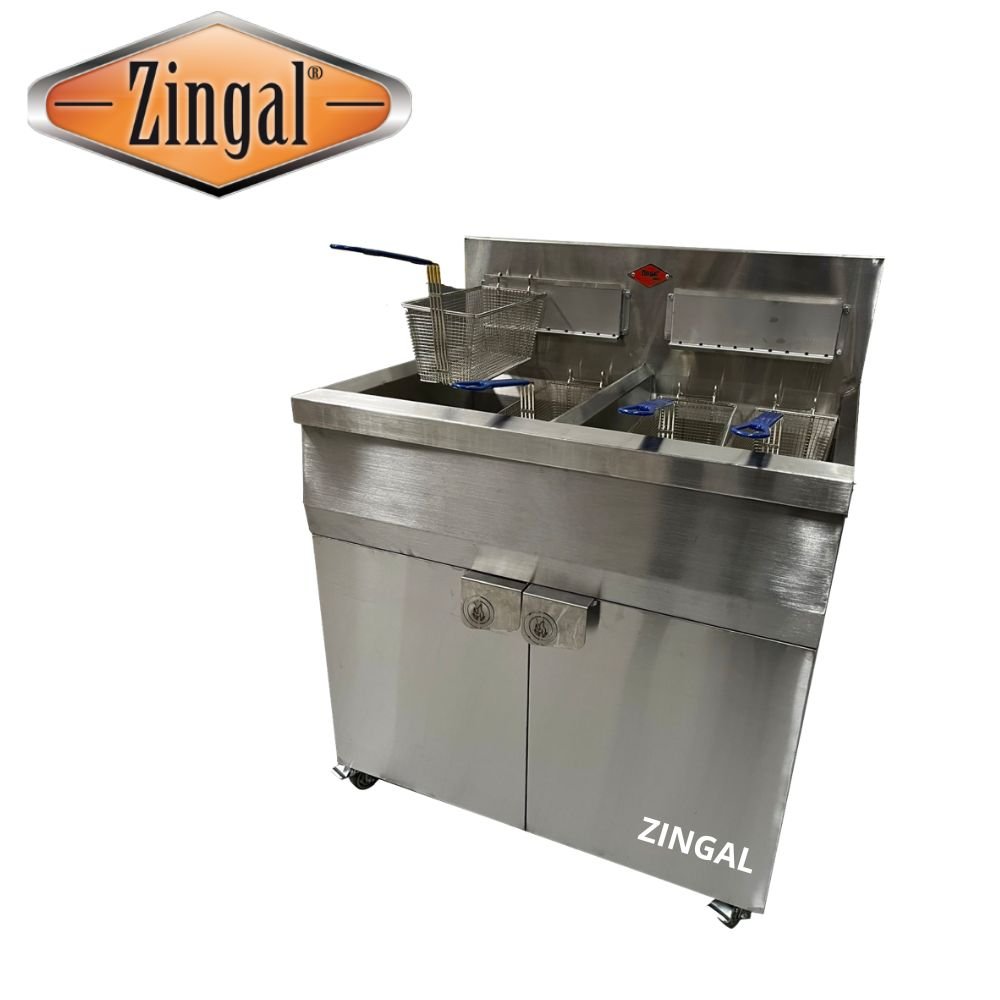 FREIDORA INDUSTRIAL DE 2 TANQUES INDEPENDIENTES ZINGAL 1