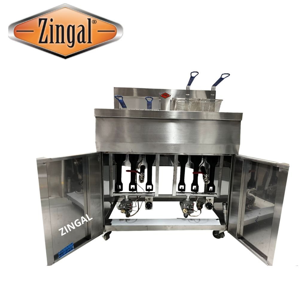 FREIDORA INDUSTRIAL DE 2 TANQUES INDEPENDIENTES ZINGAL 3