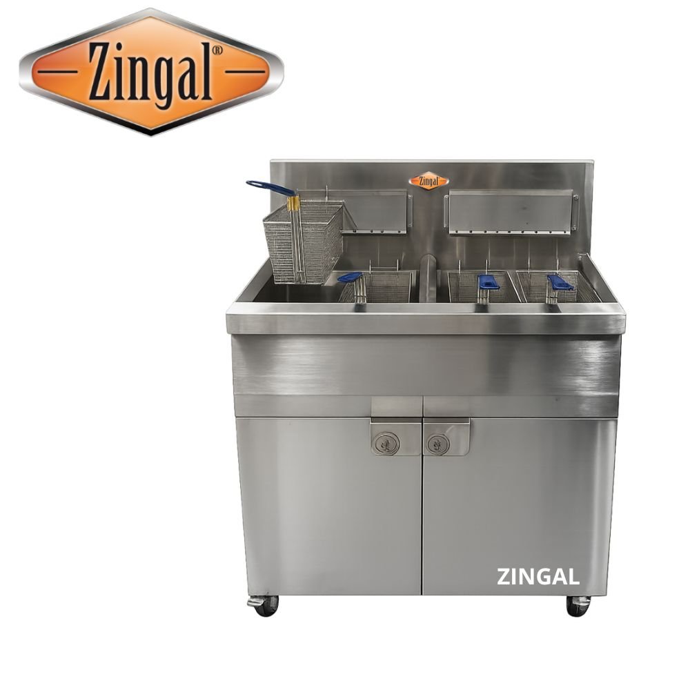 FREIDORA INDUSTRIAL DE 2 TANQUES INDEPENDIENTES ZINGAL