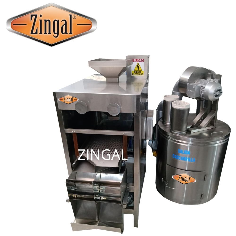 DESCASCARILLADORA PARA CACAO DE 80-100 KG/HORA CON ZARANDA CLASIFICADORA  /  REF: CH38  - ZINGAL