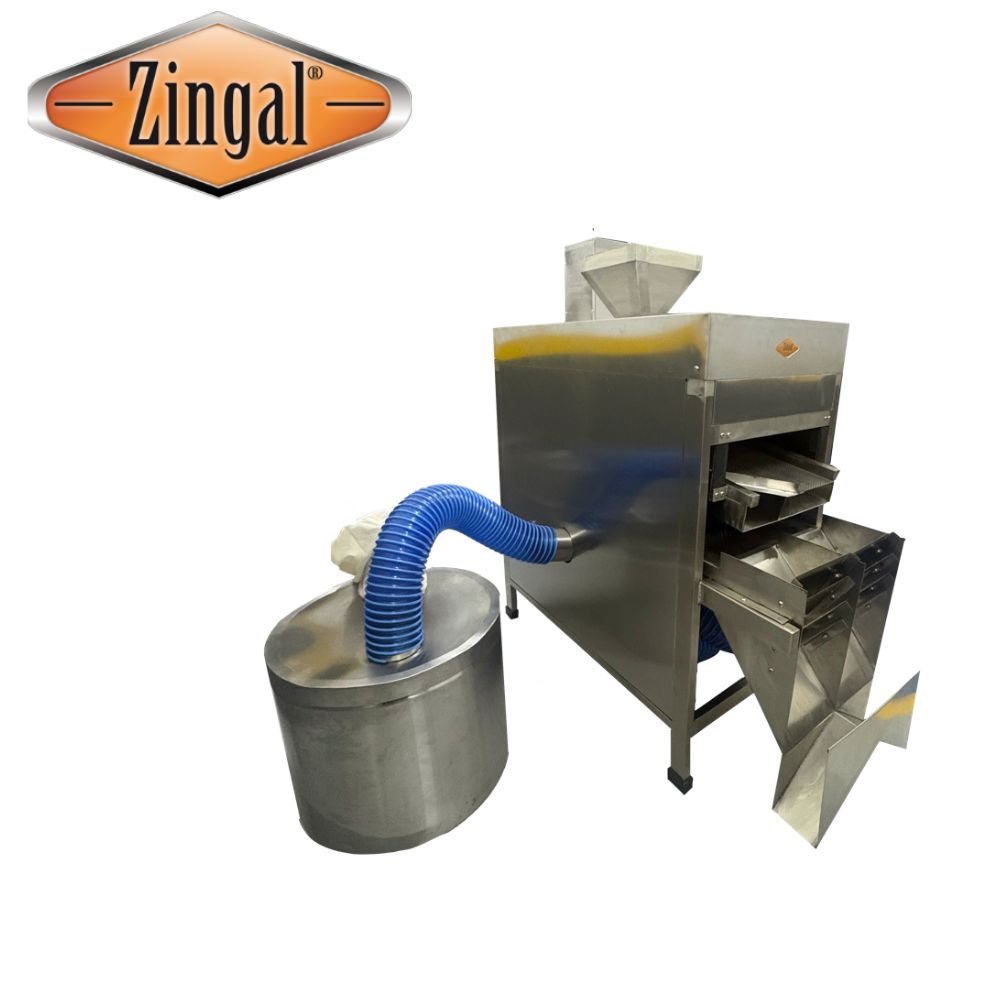 DESCASCARILLADORA CON ZARANDA CLASIFICADORA ZINGAL 1